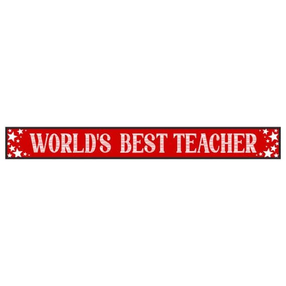 World's Best Teacher Skinny Sign