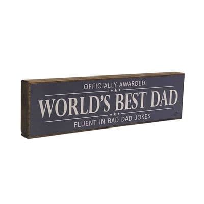 Worlds Best Dad Mini Rustic Wood Sign