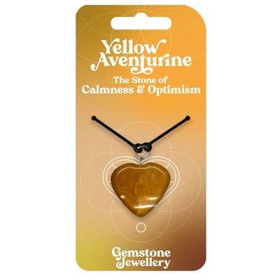 Yellow Aventurine Heart Necklace