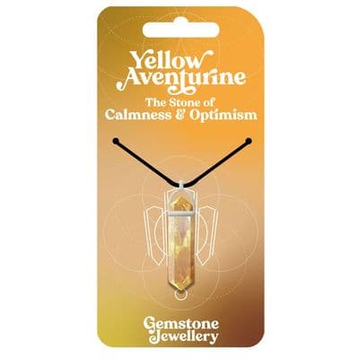 Yellow Aventurine Pendant Necklace