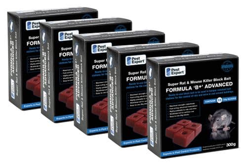 Pest Expert Formula 'B' Rat Poison Bait Blocks 1.5kg (75 blocks)