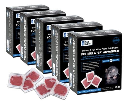 Pest Expert Formula 'B' Rat Poison Paste Bait 1.5kg (10 x 150g)