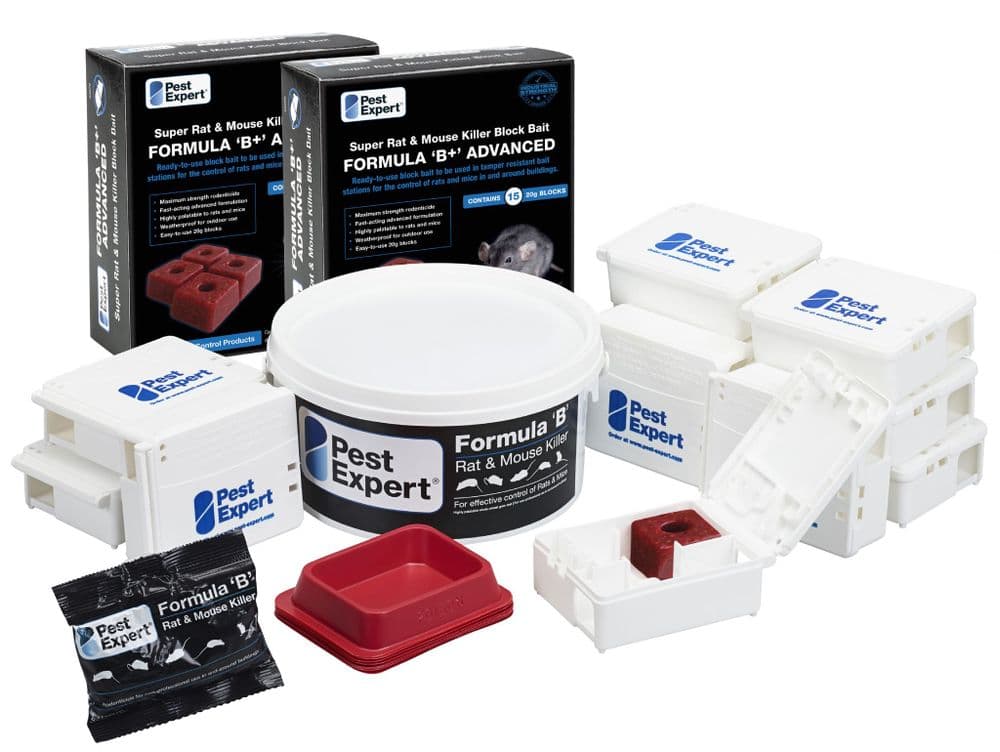 Pest Expert Mouse Poison Kit 2 600g Mouse Poison & 30 Mouse Bait Blocks