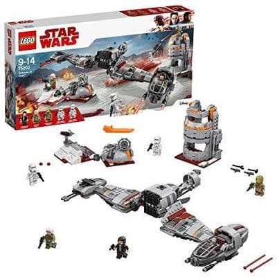 LEGO 75202 Star Wars Episode VIII Defense of Crait Playset with Resistance Ski Speeder Toy