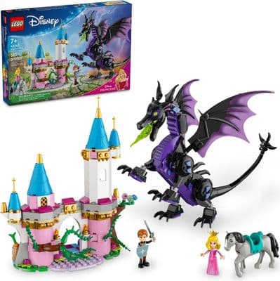 LEGO Disney Sleeping Beauty Maleficent's Dragon Form and Aurora's Castle - 43240