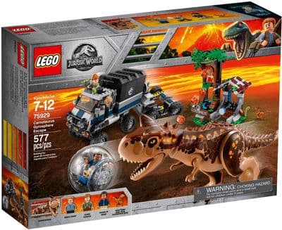 LEGO Jurassic World Carnotaurus Gyrosphere Escape 75929