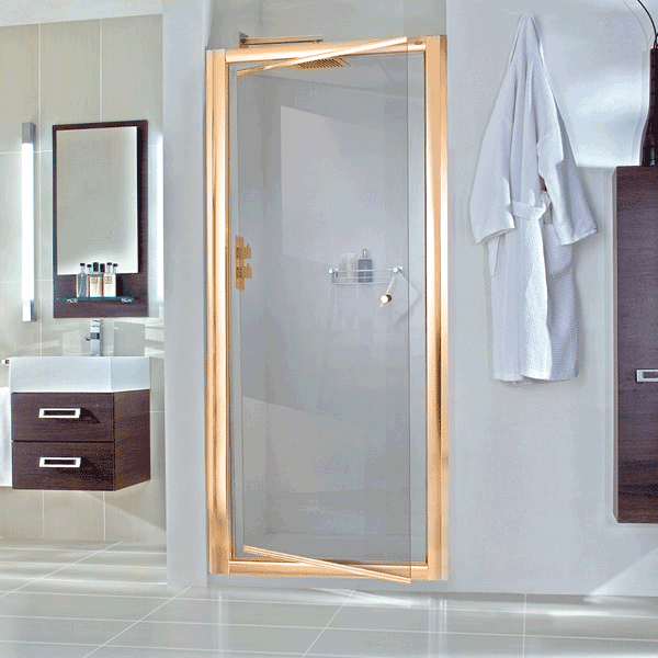 AQATA EXCLUSIVE ES240 PIVOT SHOWER DOOR IN GOLD