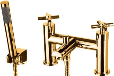 DoratO Adesso Bath Shower Mixer Tap in 24ct Gold