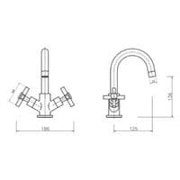 DoratO Adesso Mono Basin Mixer Tap in 24ct Gold