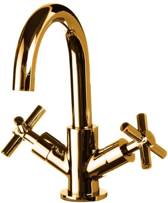 DoratO Adesso Mono Basin Mixer Tap in 24ct Gold