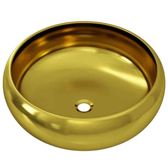 DoratO Bowed Wash Basin 40x15cm Ceramic Gold