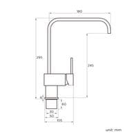 Dorato DK2 kitchen mixer tap in 24ct Gold