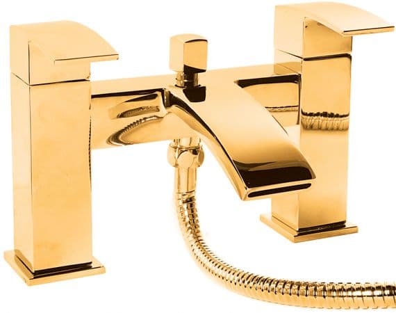 DoratO Minimo Bath Shower Mixer Tap in 24ct Gold