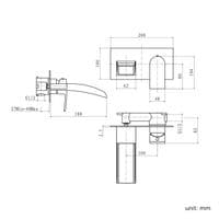 Dorato Minimo Wall Mounted Bath Filler