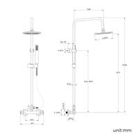 DoratO Modern Exposed Thermostatic Shower Set ( Round )