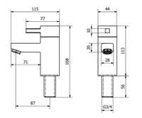 DoratO Moderno Hot and Cold Bath Taps in 24ct Gold