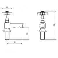 DoratO Prima Bath Taps in 24ct Gold