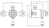 DoratO Prima Exposed Thermostatic Shower Valve