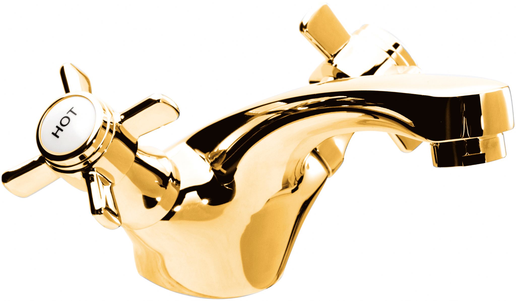 DoratO Prima Mono Basin Mixer Tap in 24ct Gold