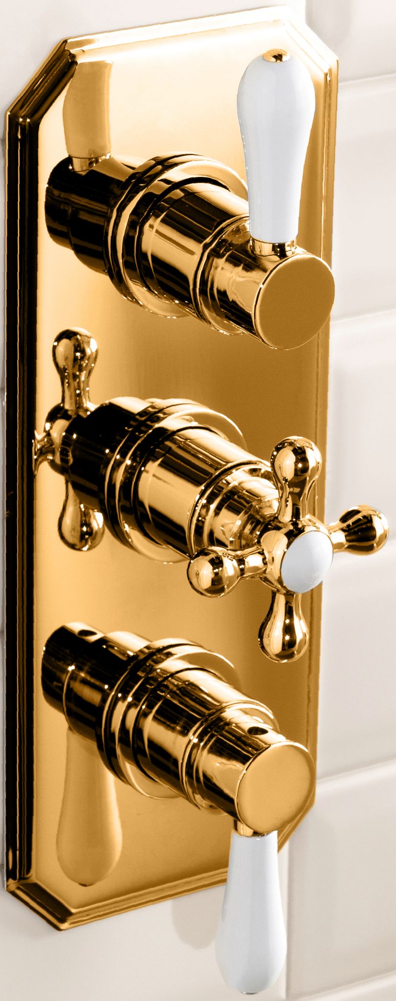 DoratO Prima Traditional Triple Concealed Thermostatic Shower Valve