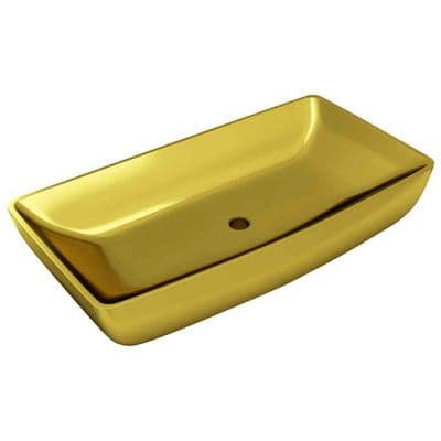 DoratO Rectangular Wash Basin Ceramic Gold