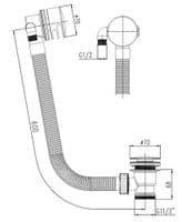 DoratO round Free Flow Bath Filler in 24ct Gold