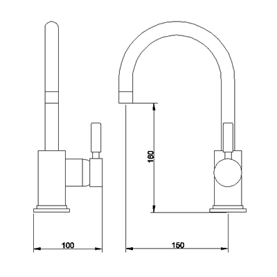 DoratO Single Lever Side Action Kitchen Mixer