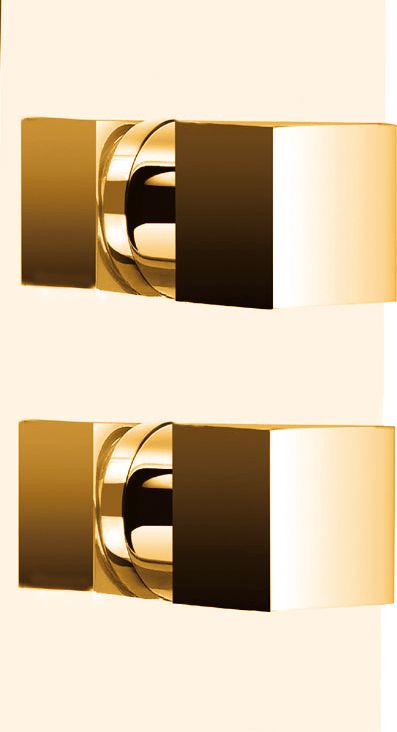 DoratO Square Concealed Thermostatic Twin Shower Valve