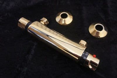 DoratO Thermostatic Bar Shower Valve in 24ct Gold