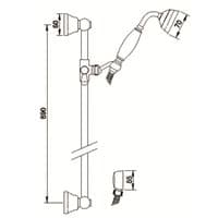 DoratO Traditional Shower Slide Rail Kit with Handset