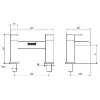 DoratO Unico Bath Filler Tap in 24ct Gold