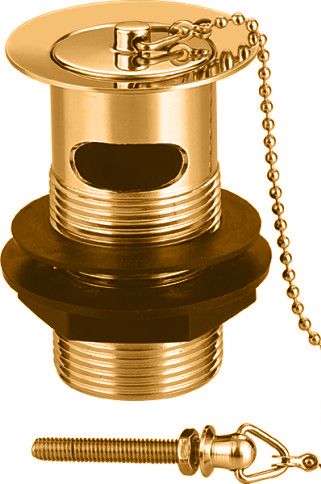 Gold Plug & Chain Basin Waste