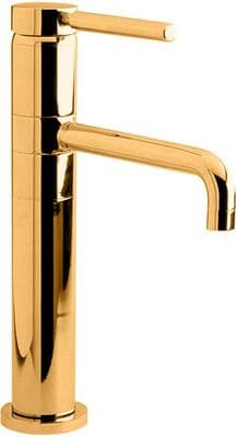 Gold Single Lever High Rise Basin Mixer by DoratO