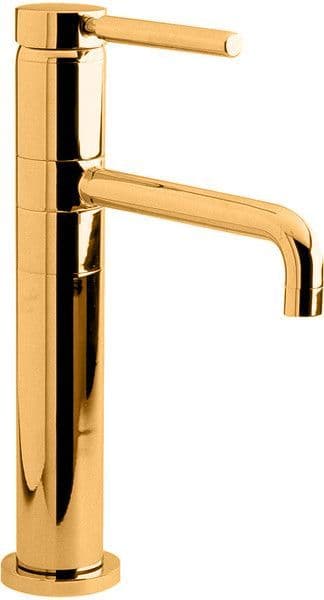 Gold Single Lever High Rise Basin Mixer by DoratO