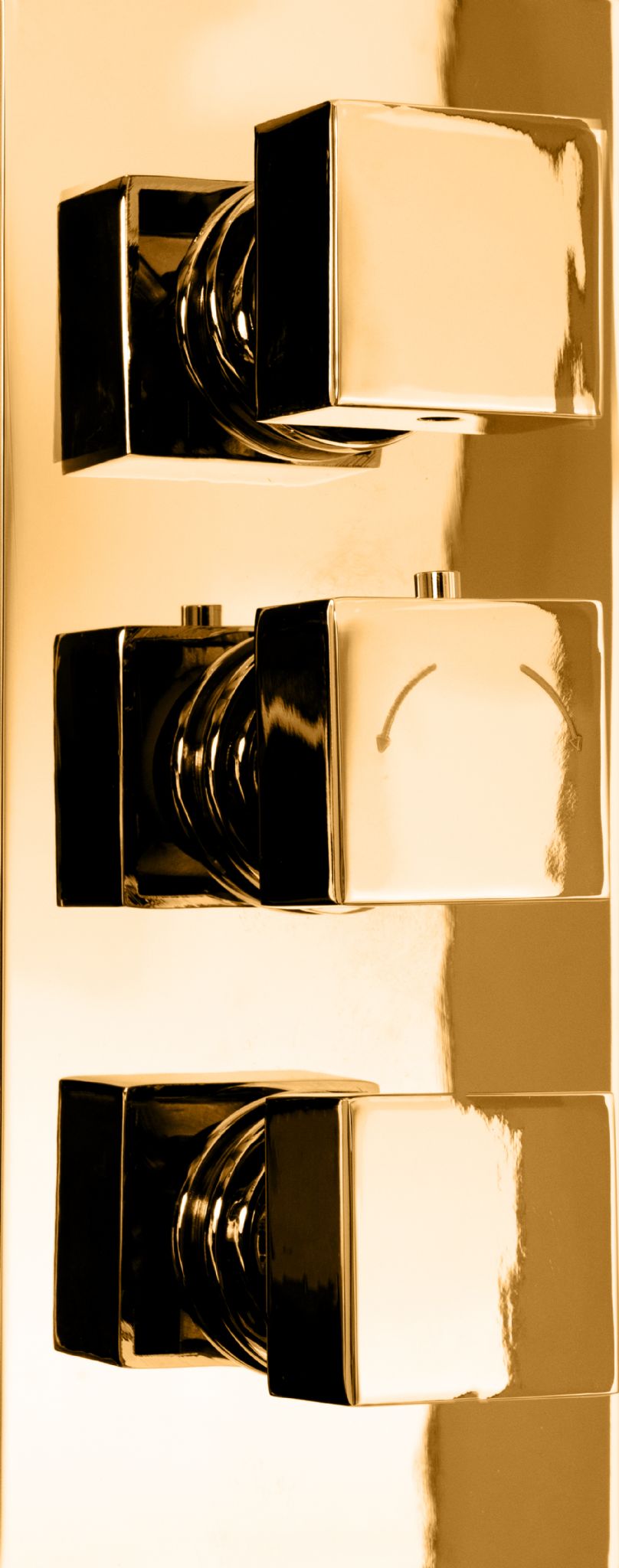 Gold Triple Shower Valves