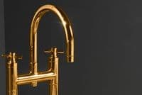 Hudson Reed Tec Crosshead Deck Mounted Bath Filler in DoratO 24ct Gold