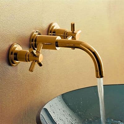 Hudson Reed Tec Crosshead Modern Gold Tap Range