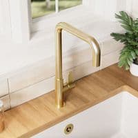 NUIE Kosi Single Lever Kitchen Mixer - Brushed Brass Finish