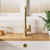 NUIE Kosi Single Lever Kitchen Mixer - Brushed Brass Finish