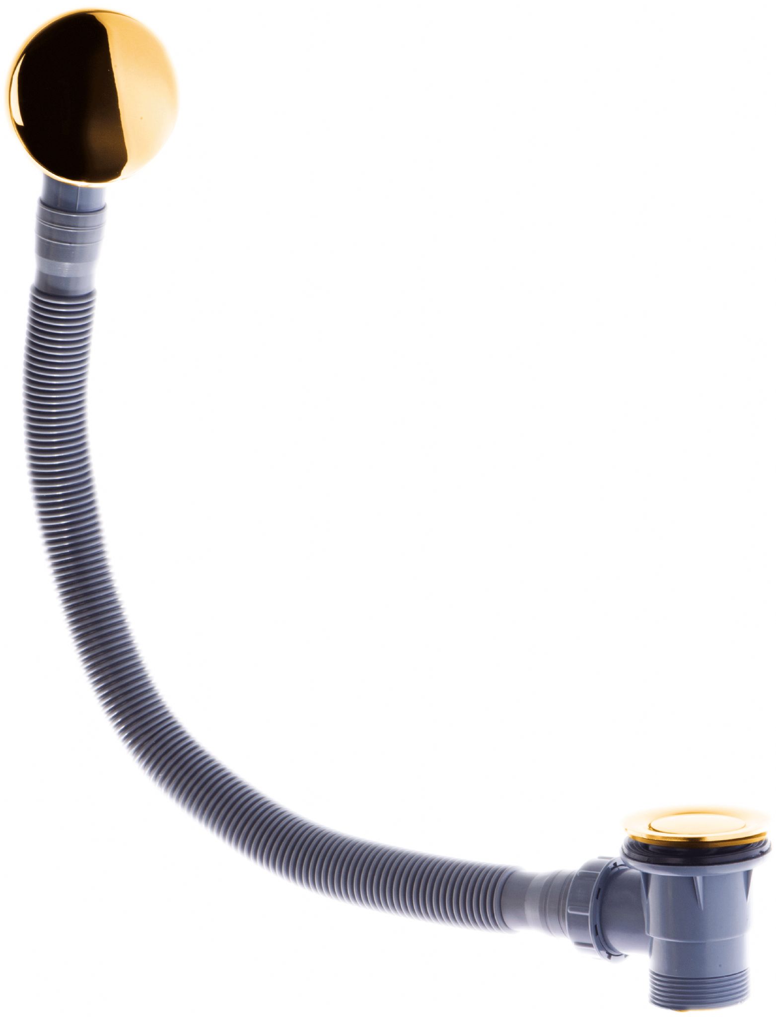 Round Bath Click Clack Waste & Overflow in 24ct Gold Plate by DoratO