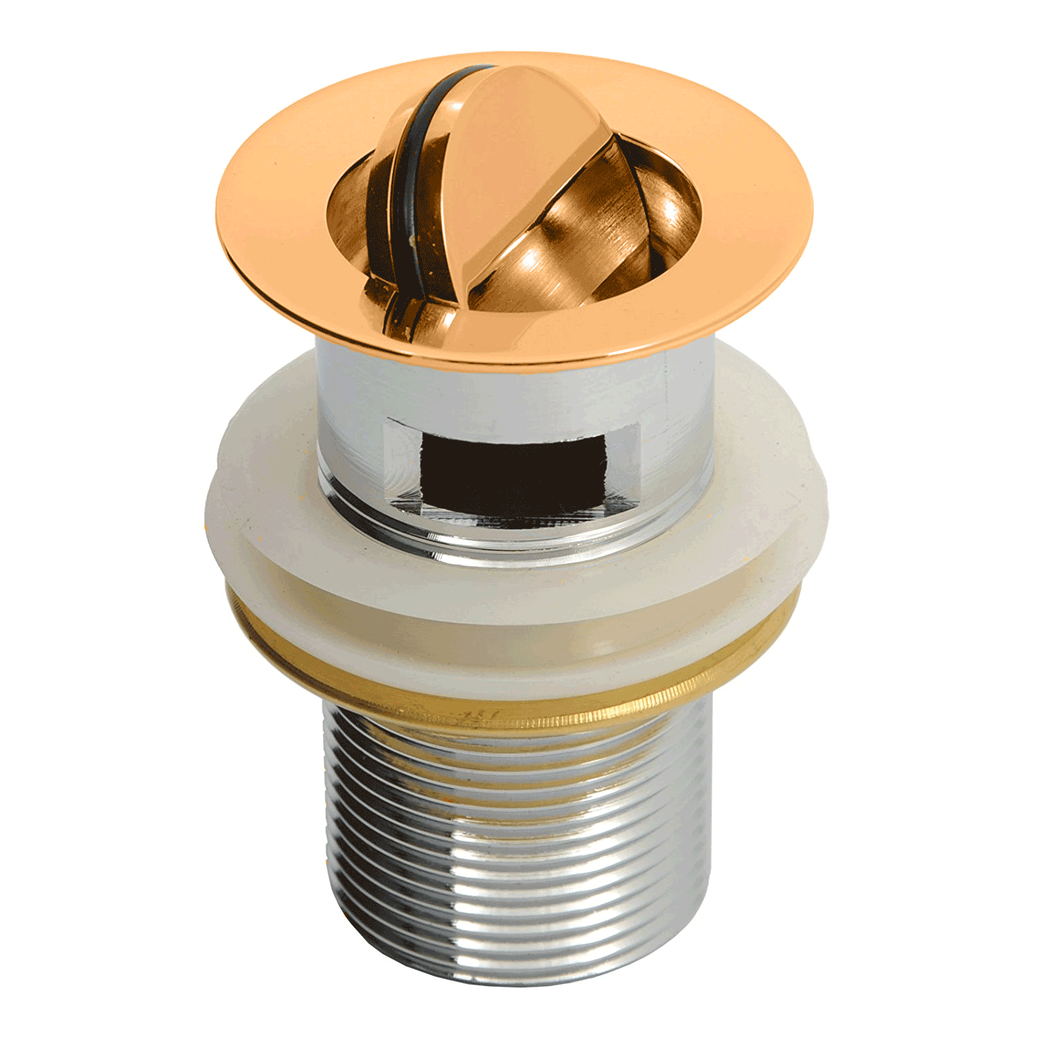 Slotted Flip Basin Waste in Gold by Dorato