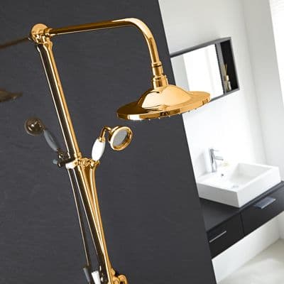 Traditional Victorian Grand Rigid Riser with Diverter and Handset