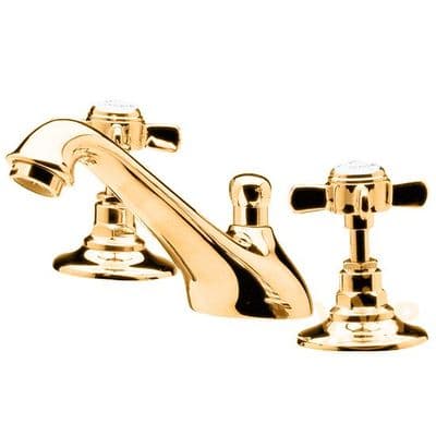 Ultra Beaumont 3 Hole Basin Mixer Finished by Dorato