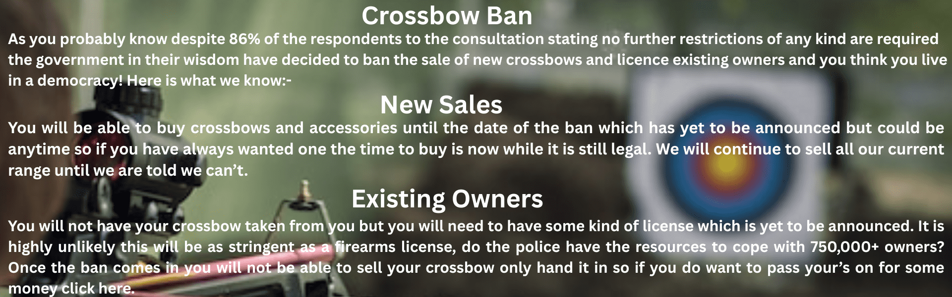 Sell or buy second hand used crossbows
