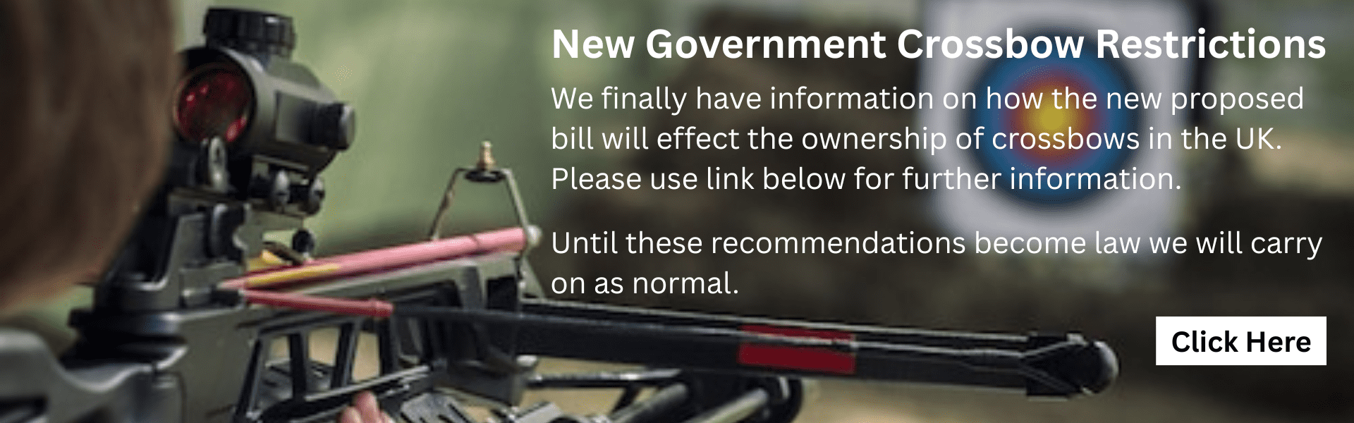 New government bill for crossbow regulation and ownership
