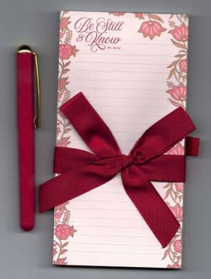 Magnetic Notepad with Pen - Be Still and Know (XX222) - SORRY - SOLD OUT
