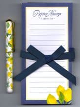 Magnetic Notepad with Pen - Rejoice Always (XX227) SORRY - SOLD OUT