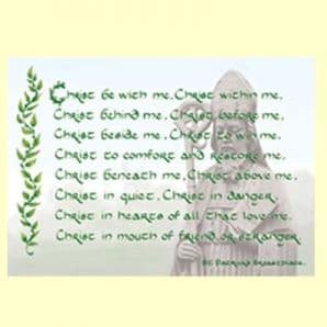 Pack of 10 Pocket Cards - Christ be with me (PKTJCL18)