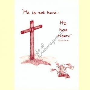 Pack of 10 Pocket Cards - He has Risen! (PKTJCP32)