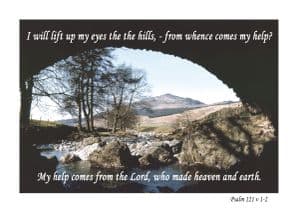 Pack of 10 Pocket Cards - I will lift up my eyes (PKTPL08)